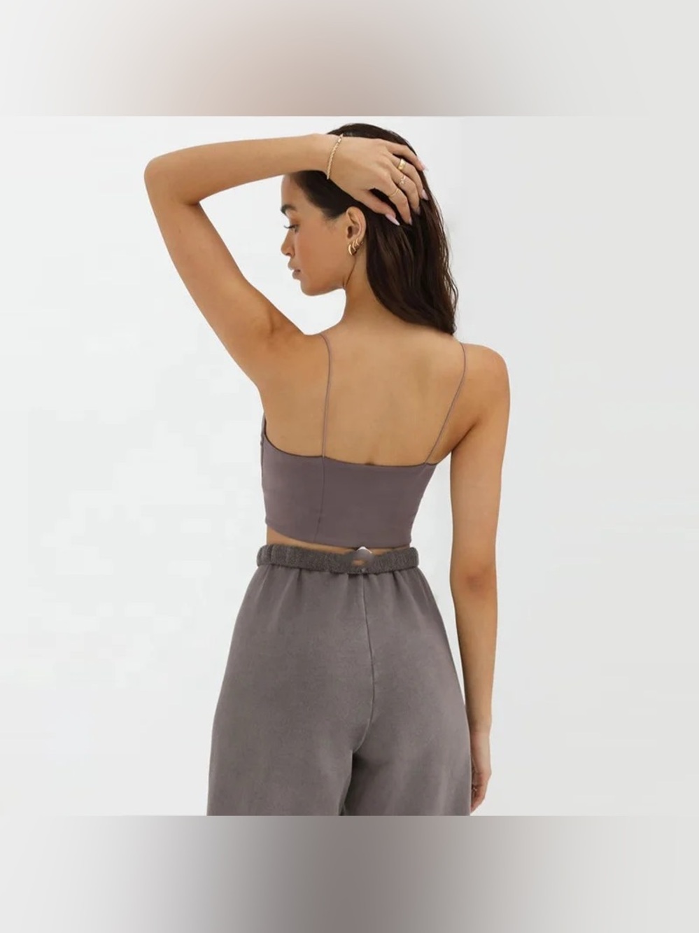 Joah Brown Contour Corset in Suede Mauve Size S/M - Picture 9 of 9